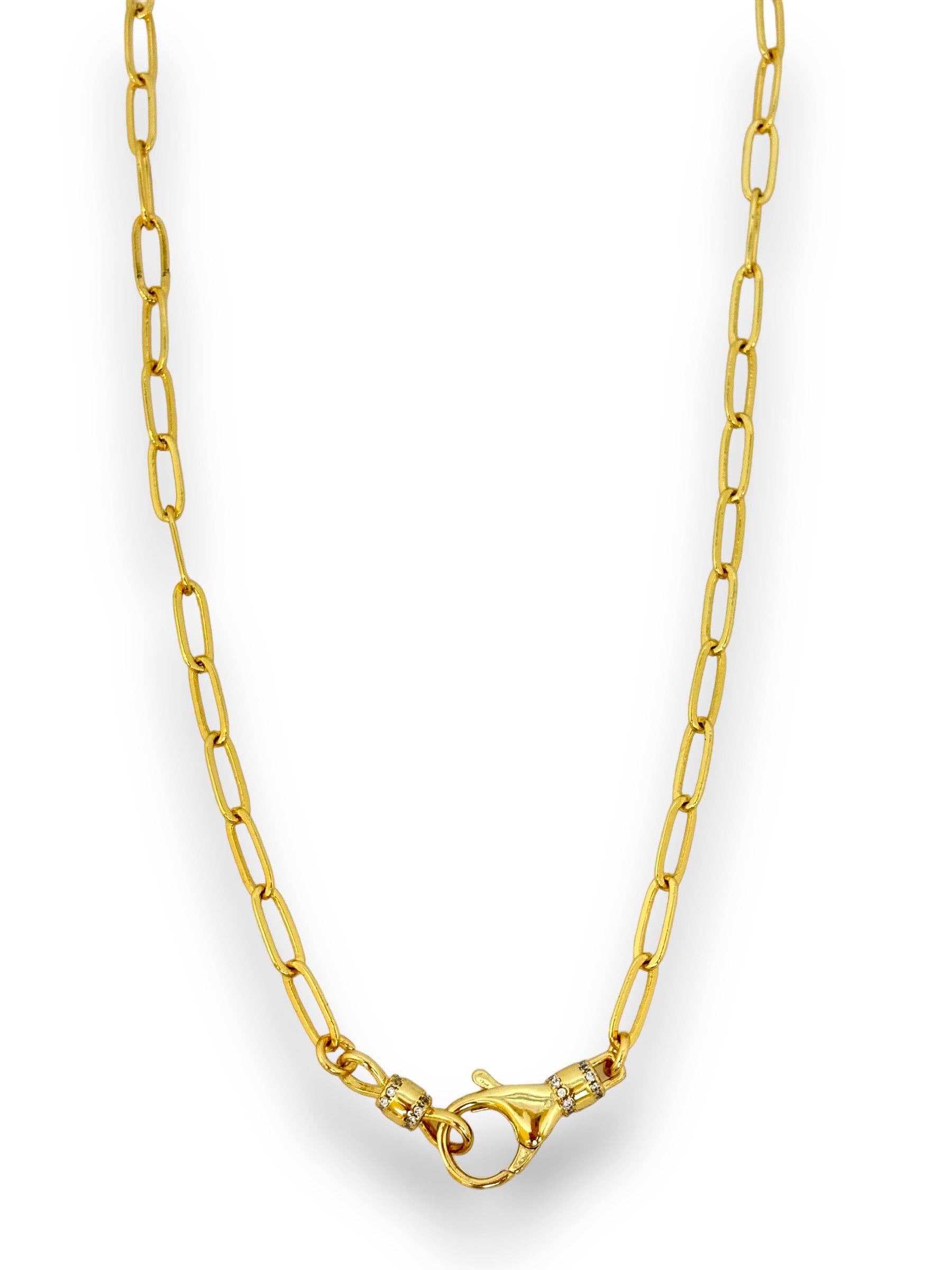 Gold Medium Paperclip Chain - Interchangeable Charms