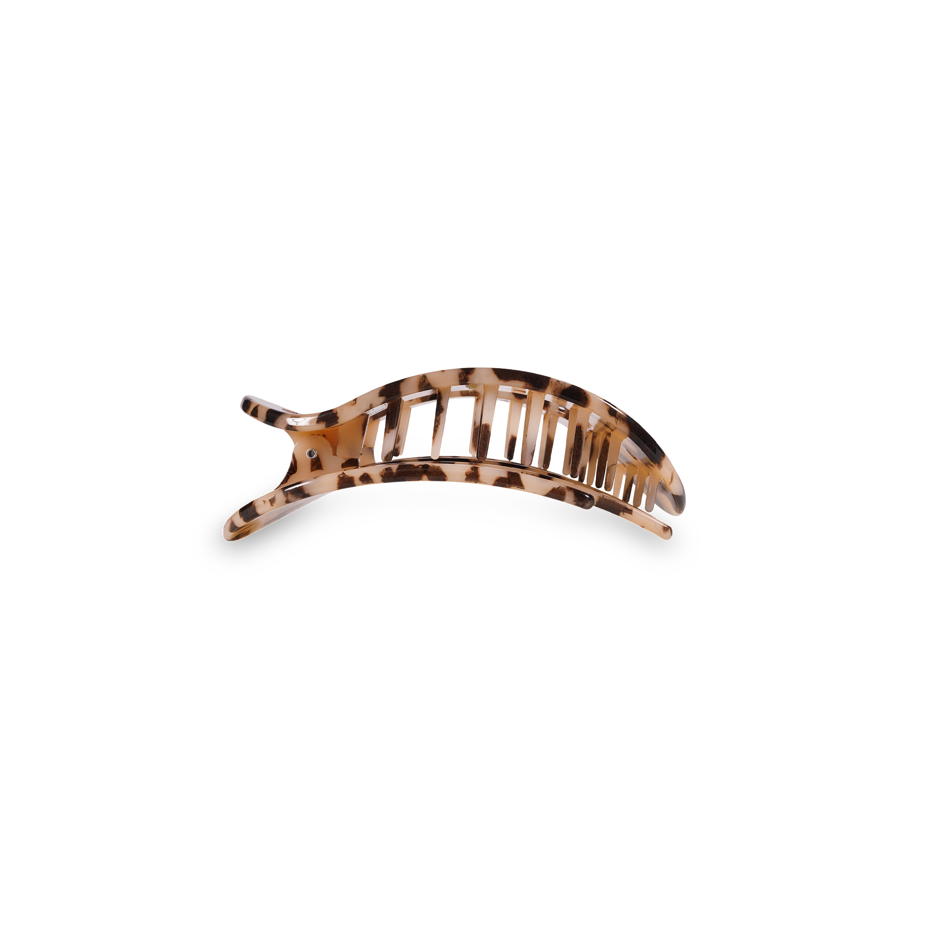 Round Flat Hair Clip | Small | Blonde Tortoise