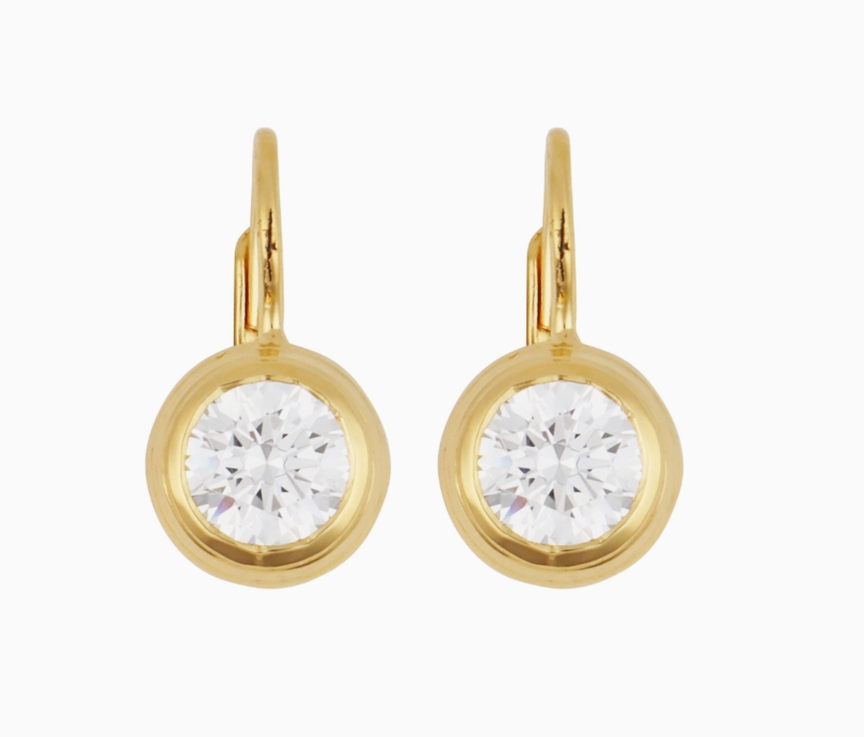 Bezel Drop Earrings