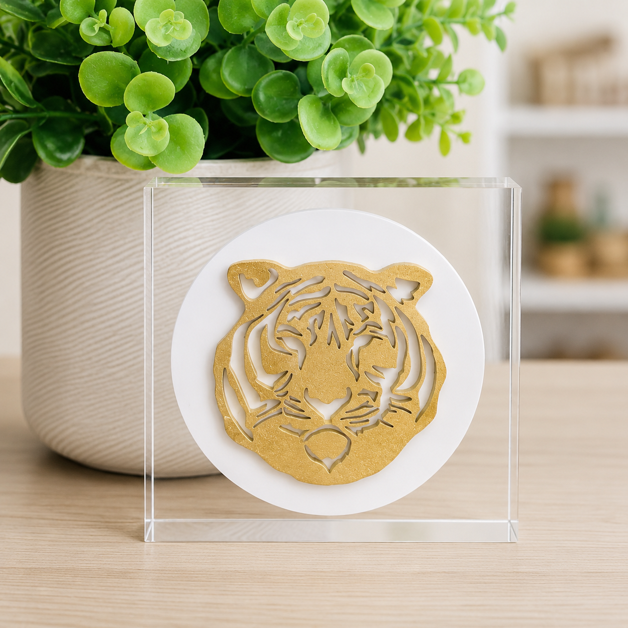 Acrylic Block with Tiger, Tiger Gameday