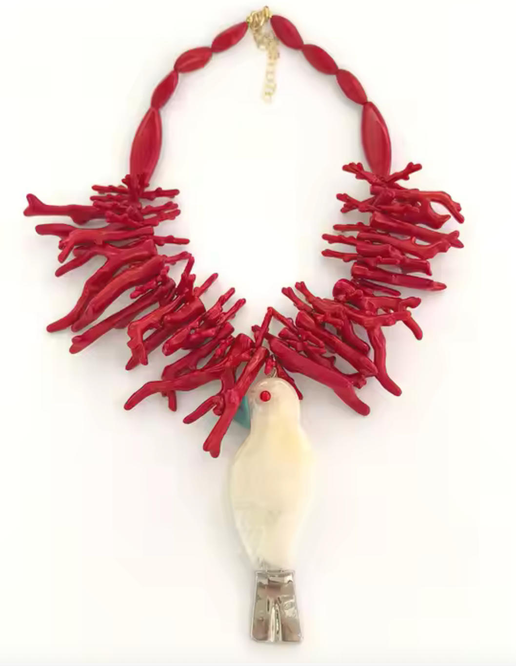 Polly- The Bird and Sea Necklace- Resin all Hand poured