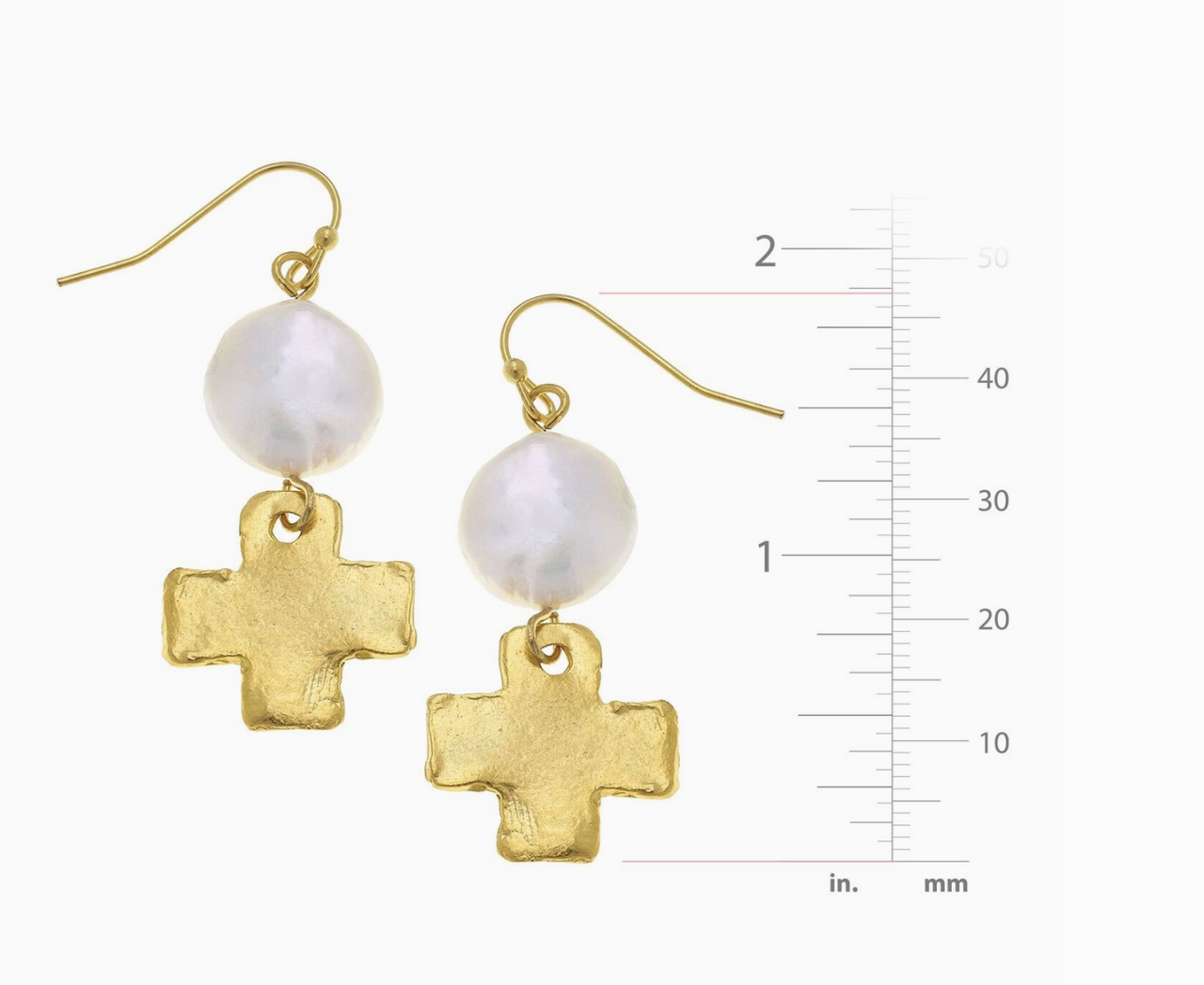 Gold with Freshwater Pearl Earring