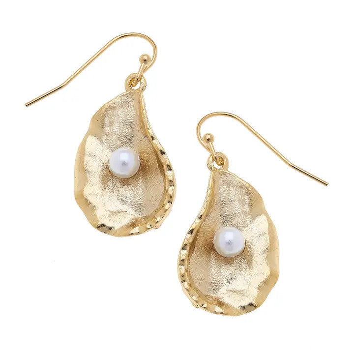 Oyster + Pearl Earrings