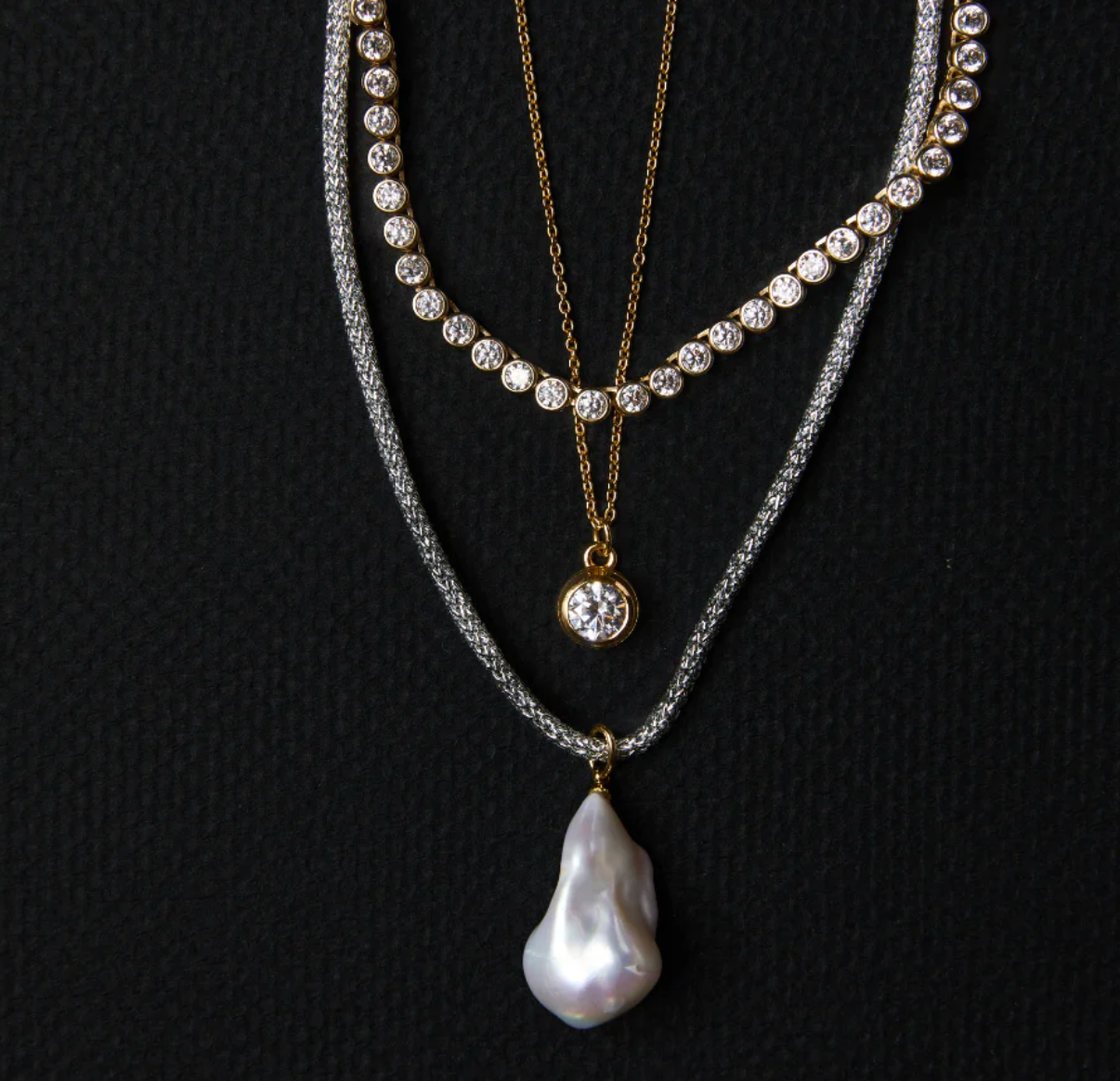 Bezel Tennis Necklace