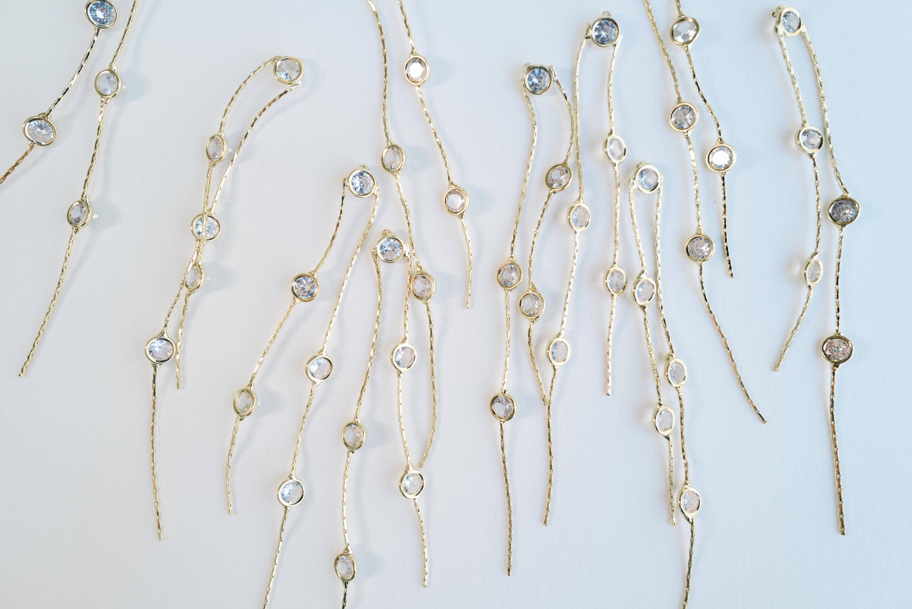 Gold and Crystal Minimalist Duster Drops
