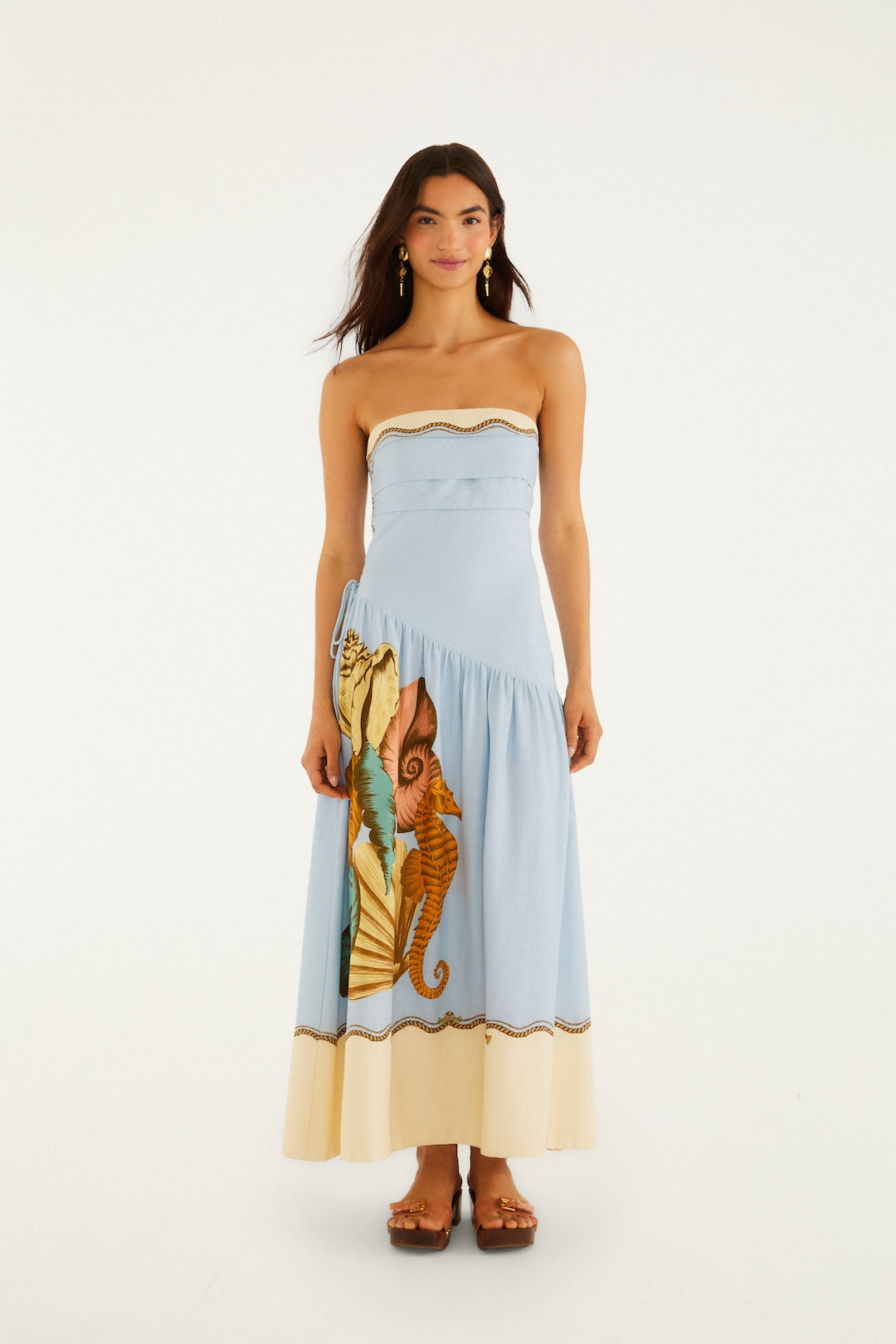RIO SOUVENIR MIXED SCARF MULTICOLOR MAXI DRESS