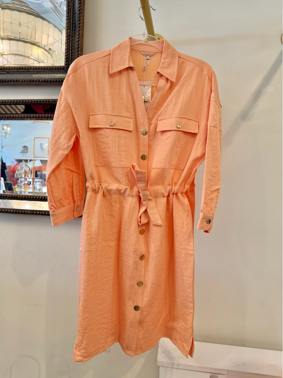 Crinkle Dress Bellini