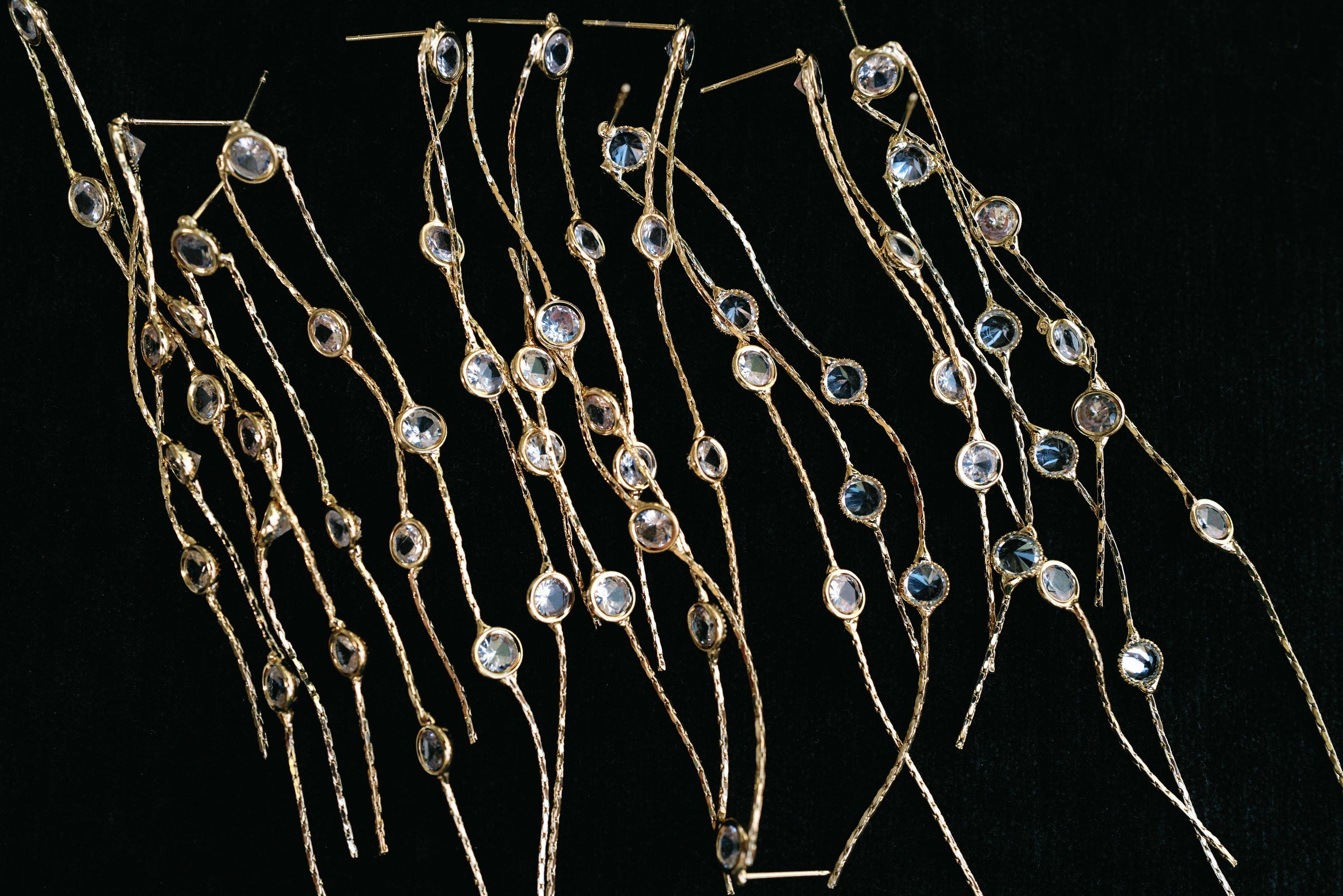 Gold and Crystal Minimalist Duster Drops