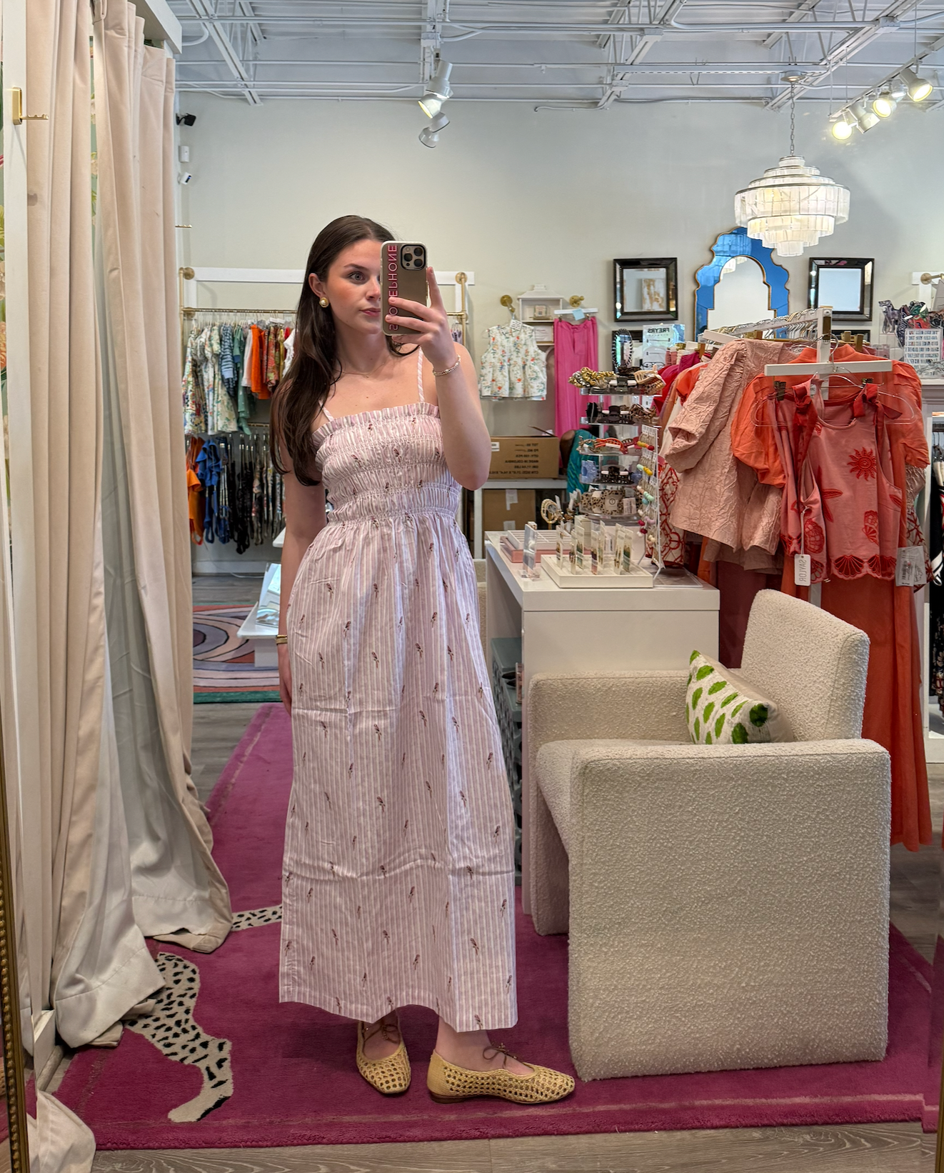 Mabel Dress in Pink Parrot
