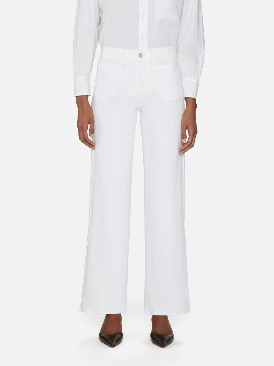 Le Slim Palazzo Modernist Pocket in White