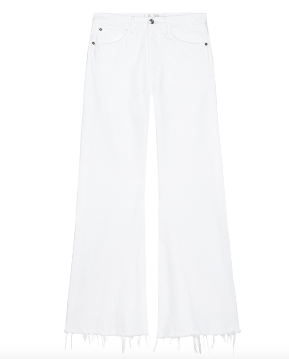 The Lax Jean in White Raw Fray