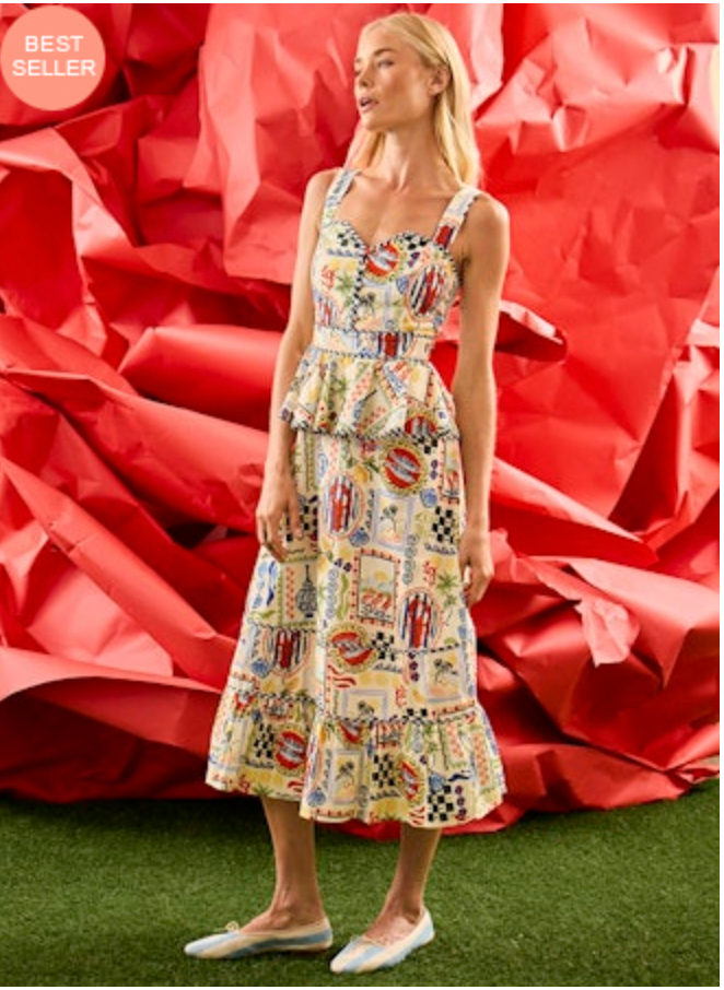 Lacey Dress in Coastal Conversation