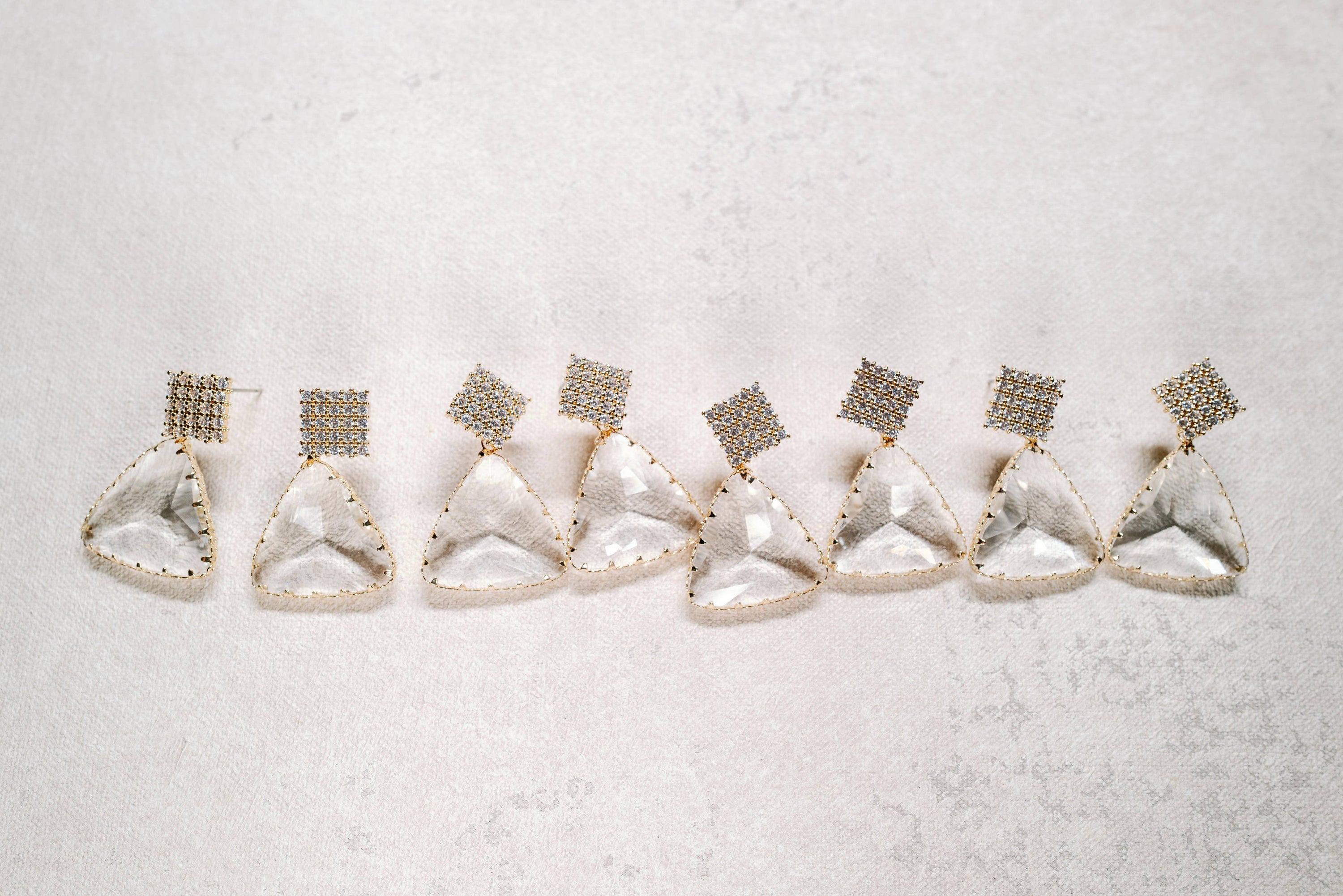 Diamond Pave and Crystal Drop Holiday Statement Earrings