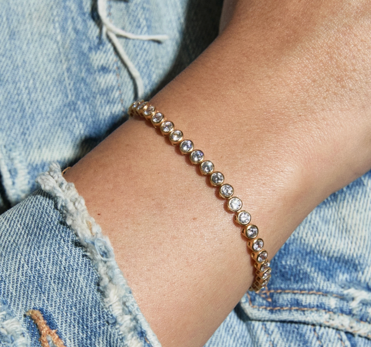 Bezel Tennis Bracelet