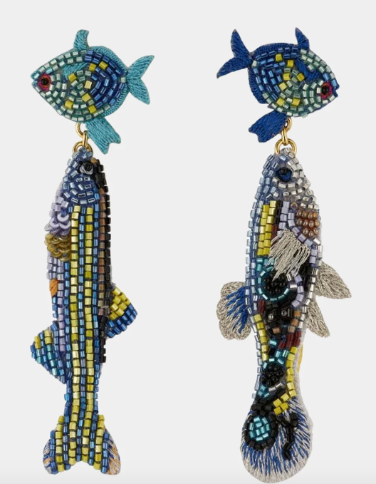 Pececito Earrings in Blue
