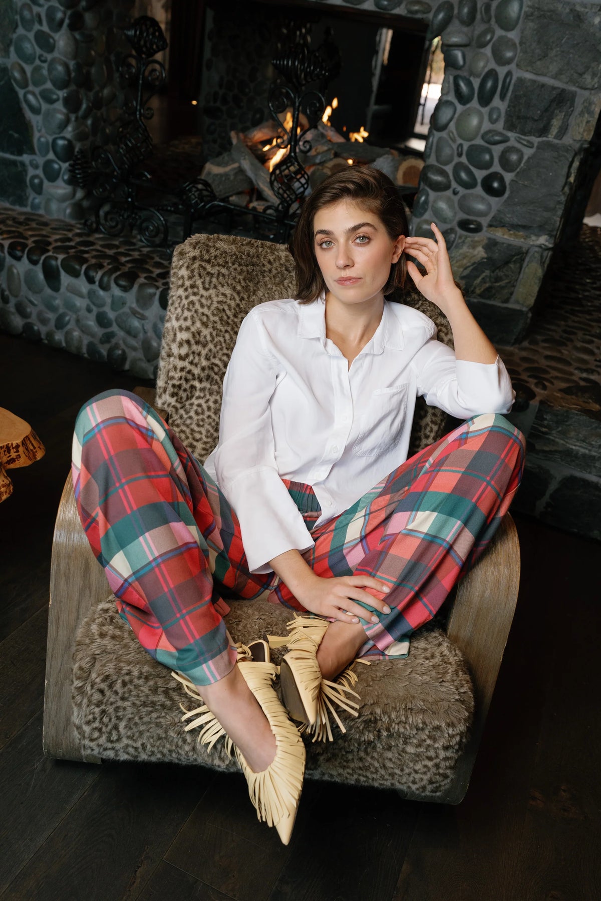 Sarah Pants in Checker Pink