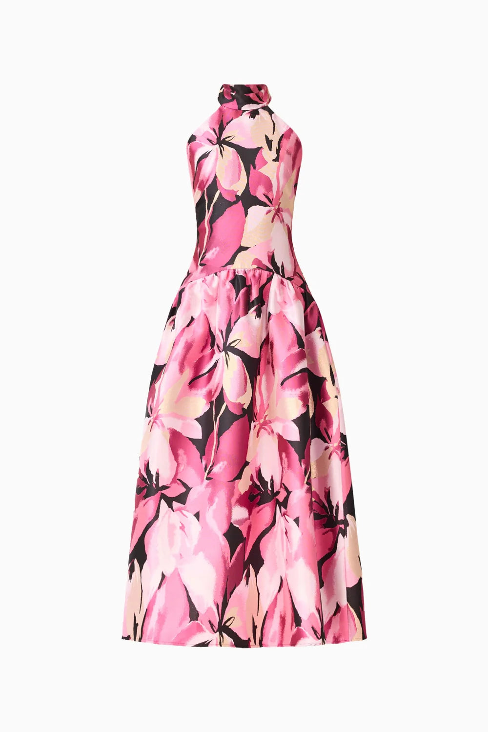 Lumiflora Halter Gown in Pink Multi