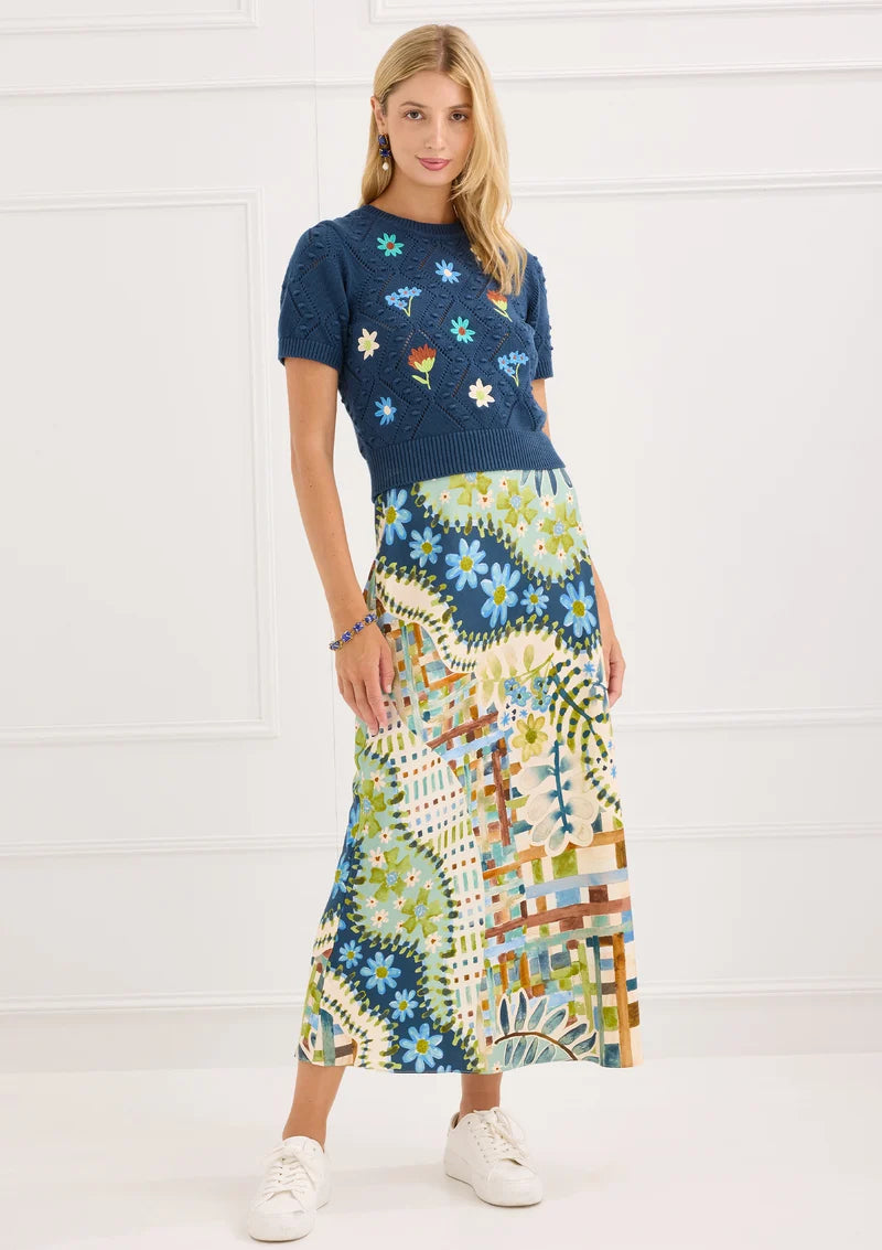The Hillary Skirt in Mosaic Meadow