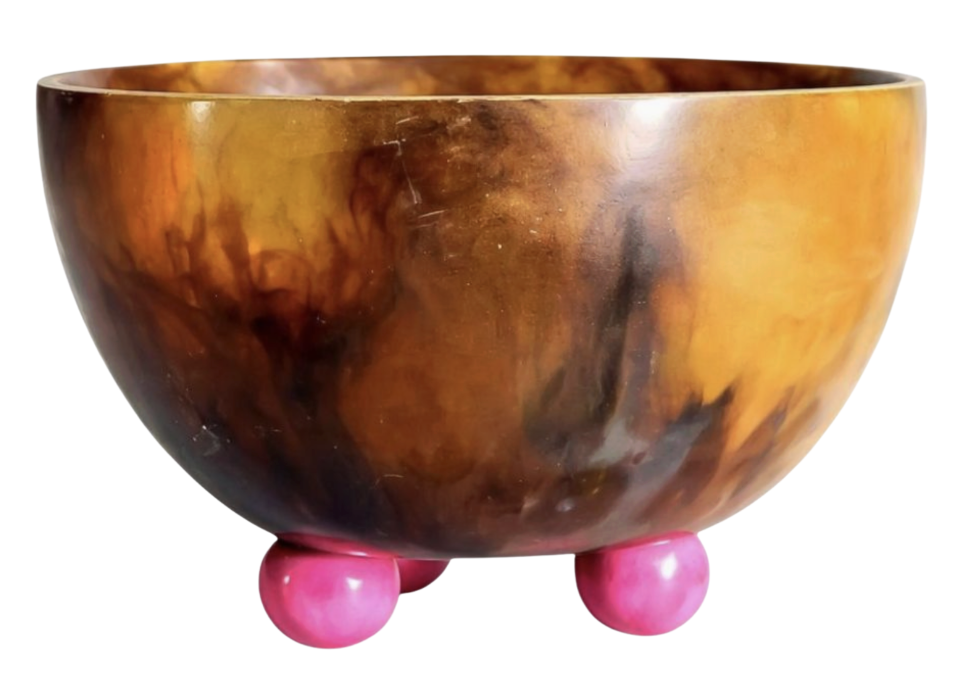 Resin Footed Serving Bowl