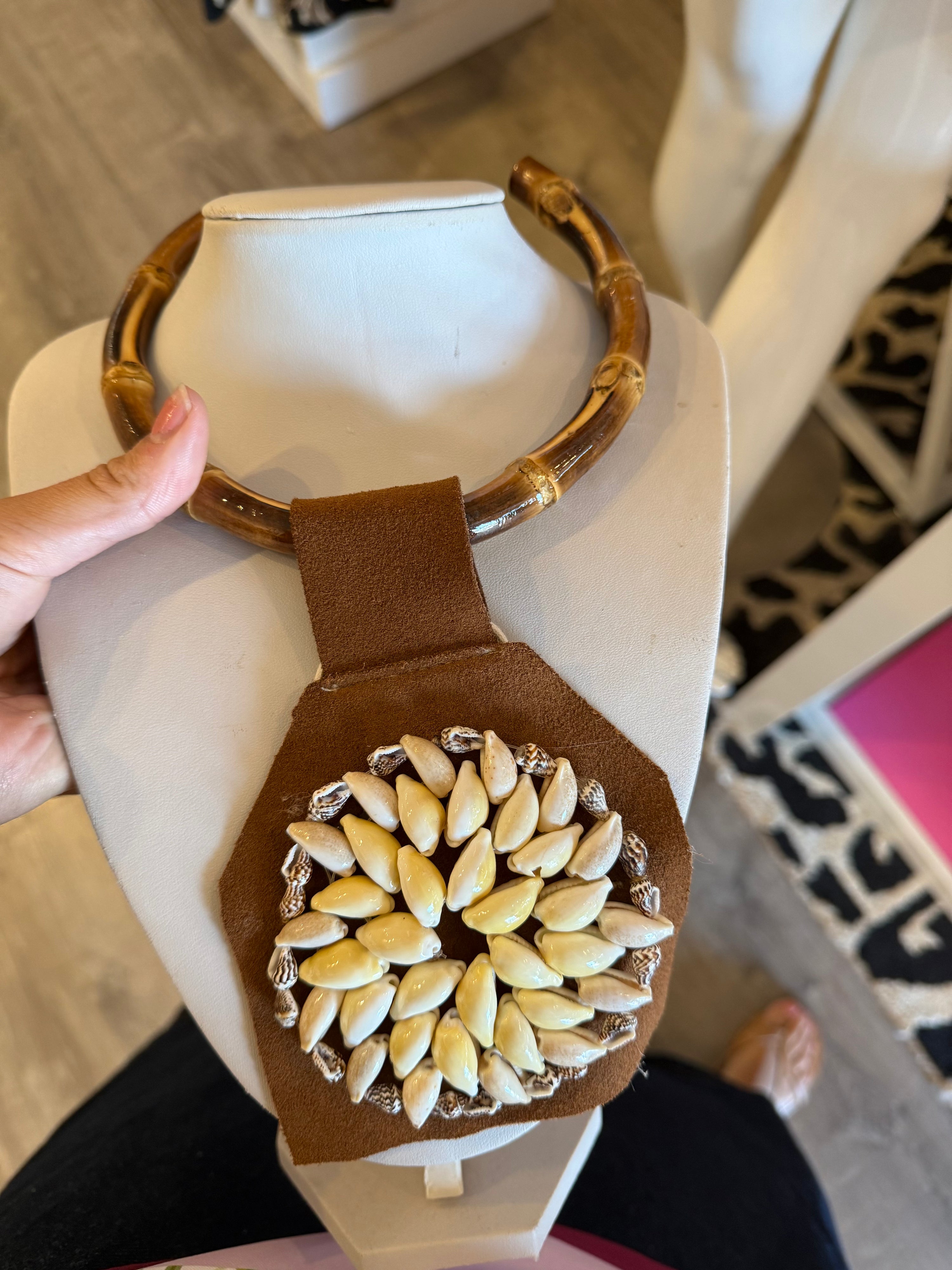 Cowrie Shell Pendant Necklace