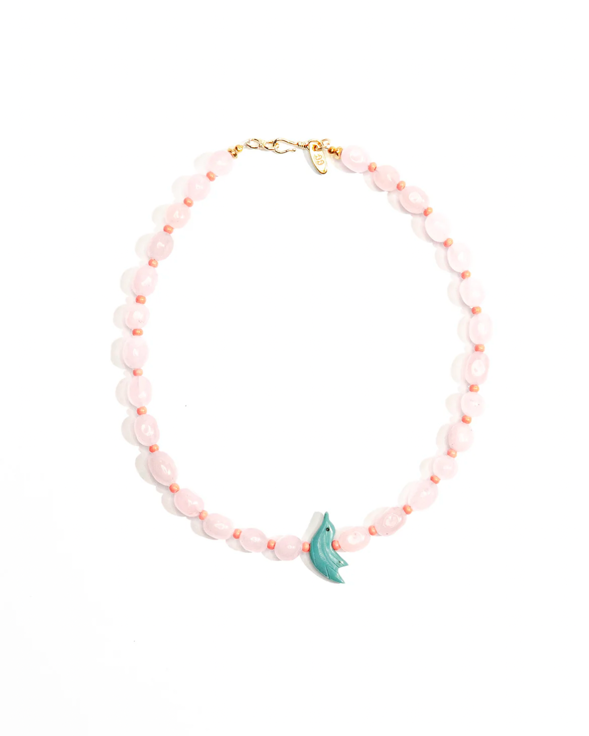 Turquoise Hummingbird in Peach