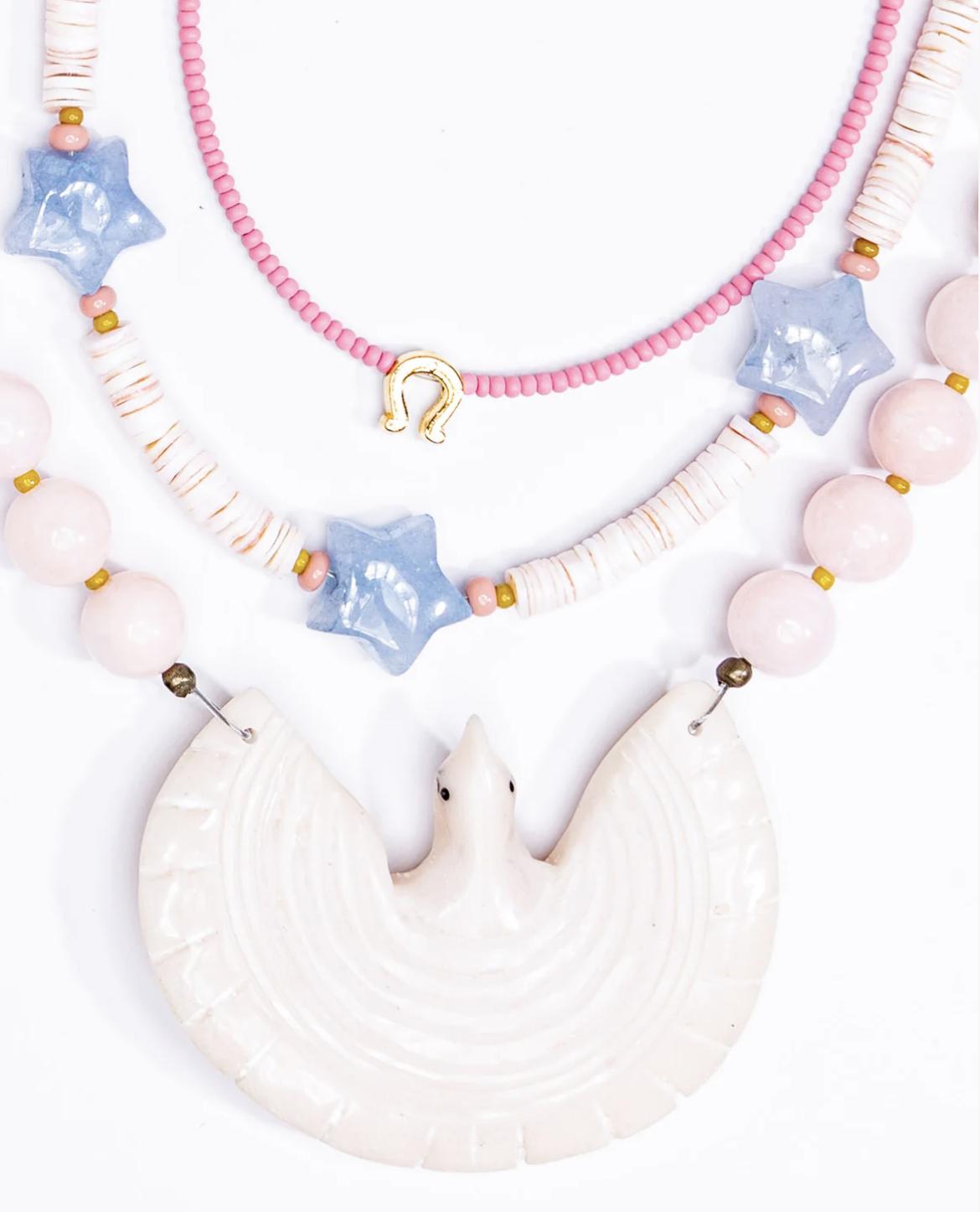 Mother of Pearl Eagle Necklace