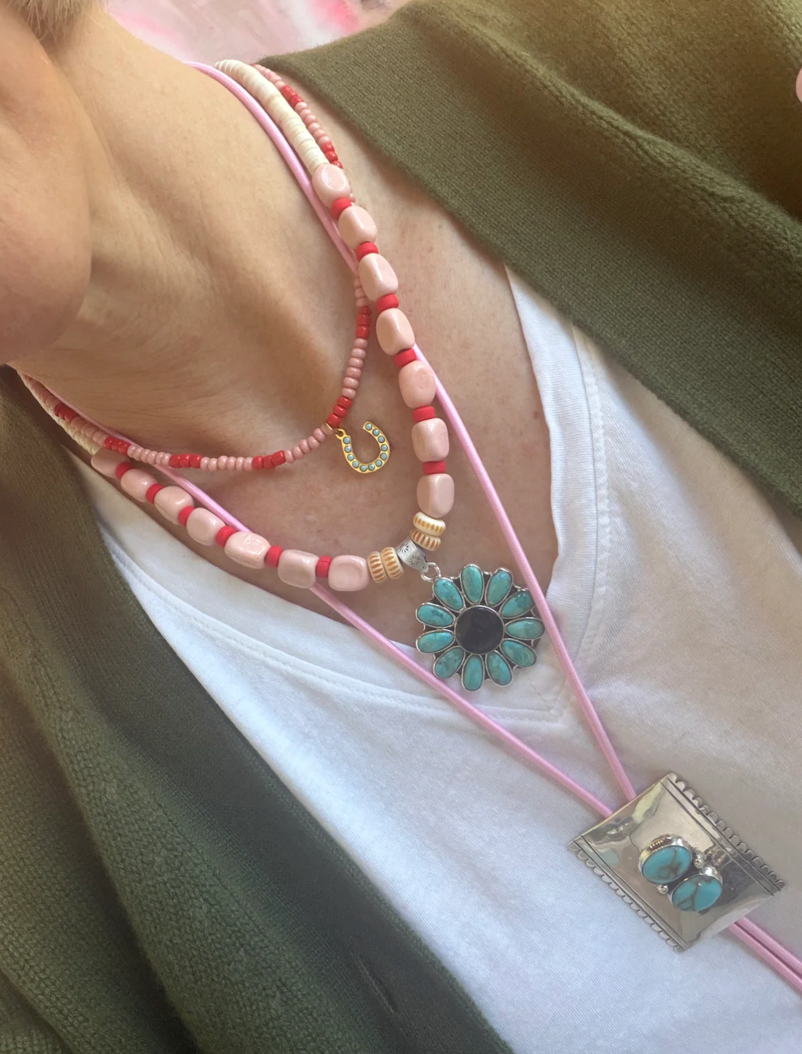 Turquoise Flower Necklace