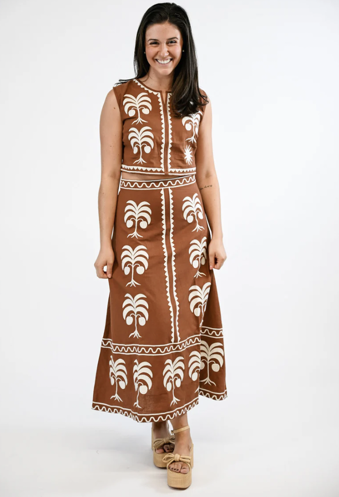 Maura Maxi Skirt in Copper Grove