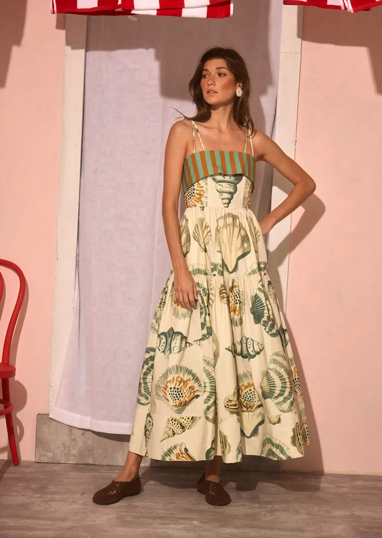 Dolly Dress in Somers Shell Cream