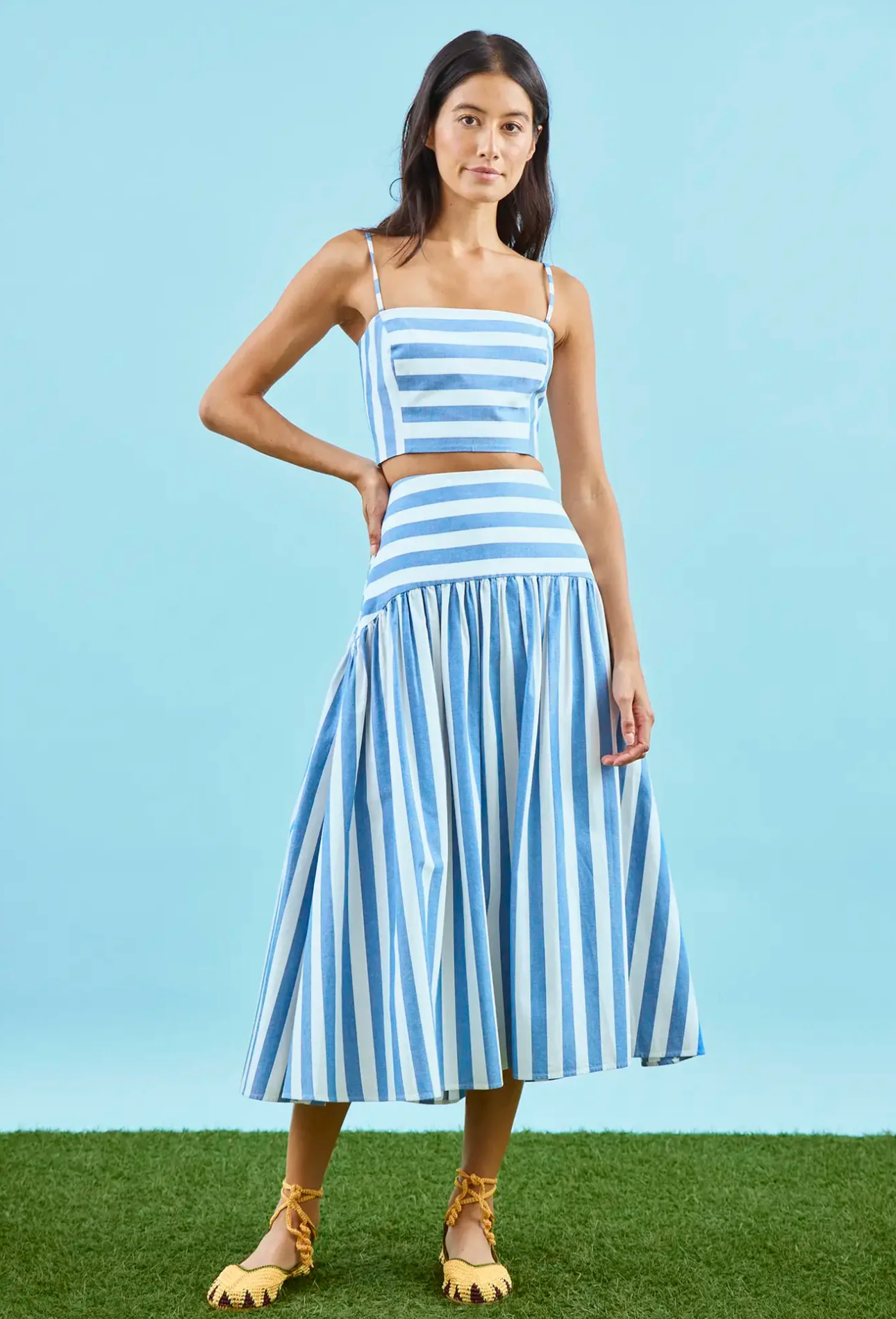 Alyssa Skirt in Sailing Stripe