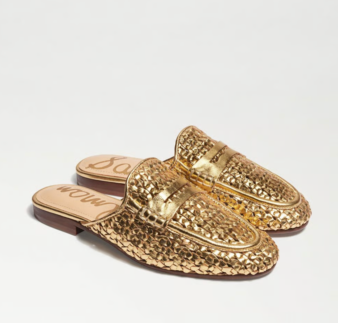 Tullie Woven Mule in Gold Leaf