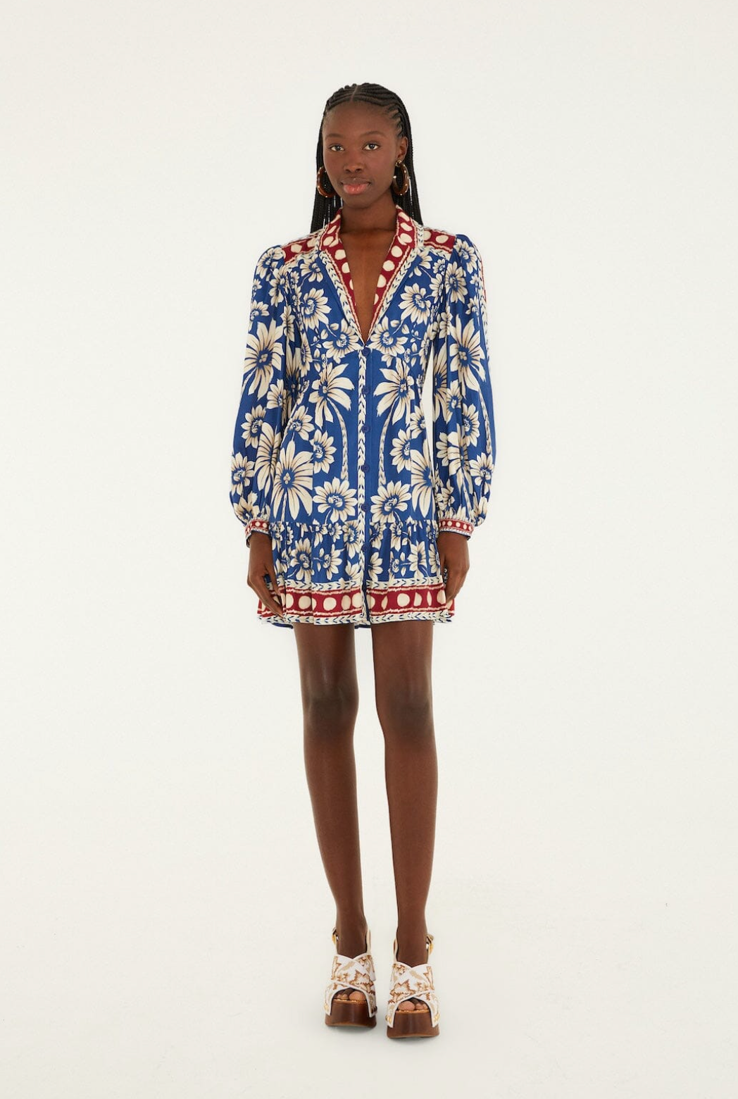 Luna Blue Long Sleeve Mini Dress