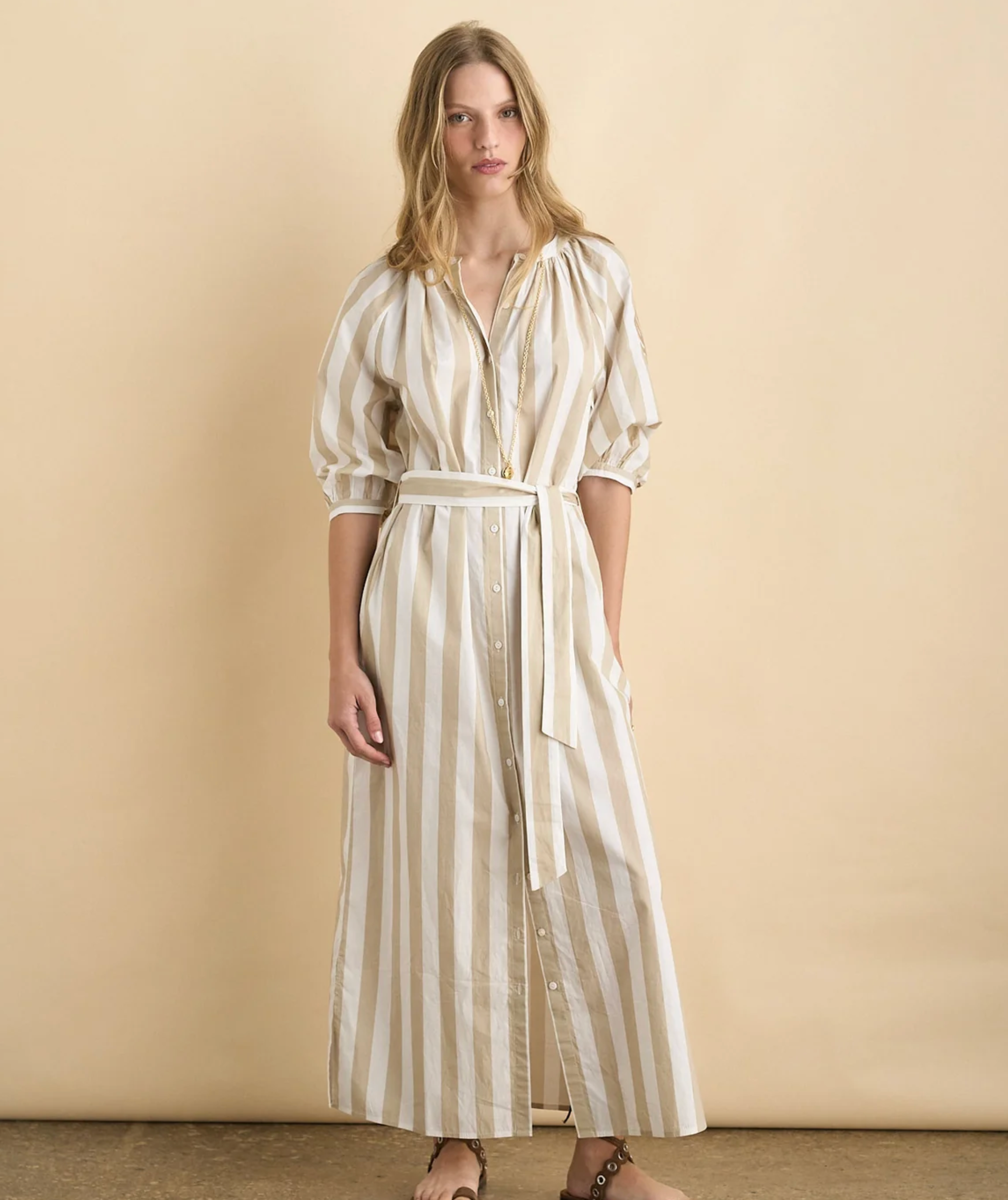 Serena Dress in Sand