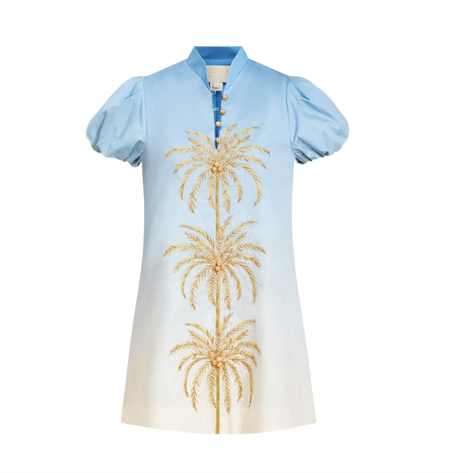 Elliana Barong Mini Dress in Marina Ombre