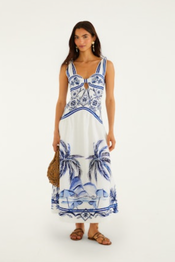 Wonderful City Mix Off-White Maxi Dress