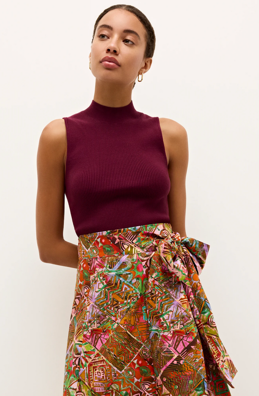 Mazie Top in Garnet Potion