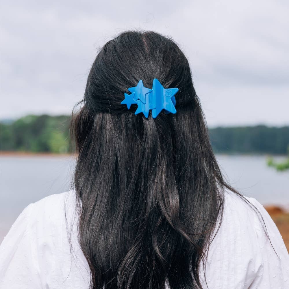 Flat Hair Clip | Medium | Blue Shooting Star