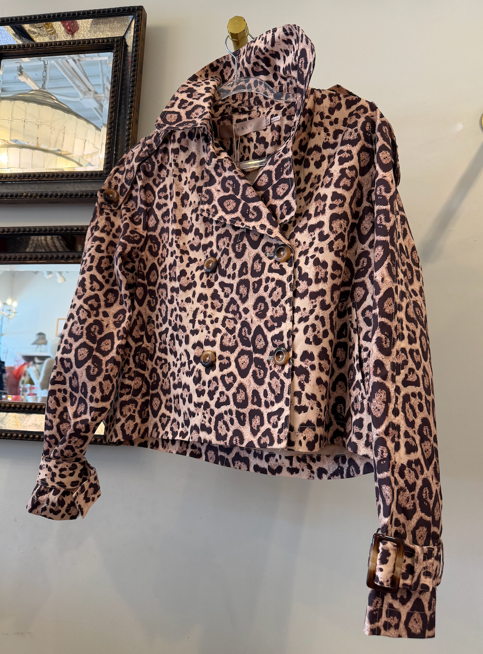 Short Trench Coat Leopard