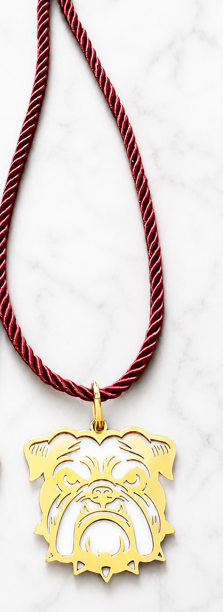 Acrylic Game Day Cord Necklace||School Mascot Necklace