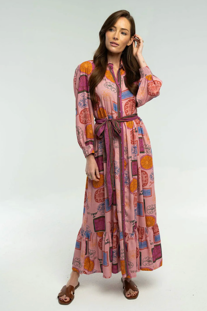Dakota Maxi Dress in Salmon Rose