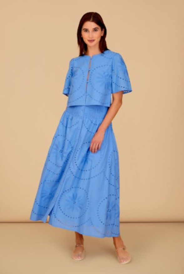 Heidi Top in Azul Lace