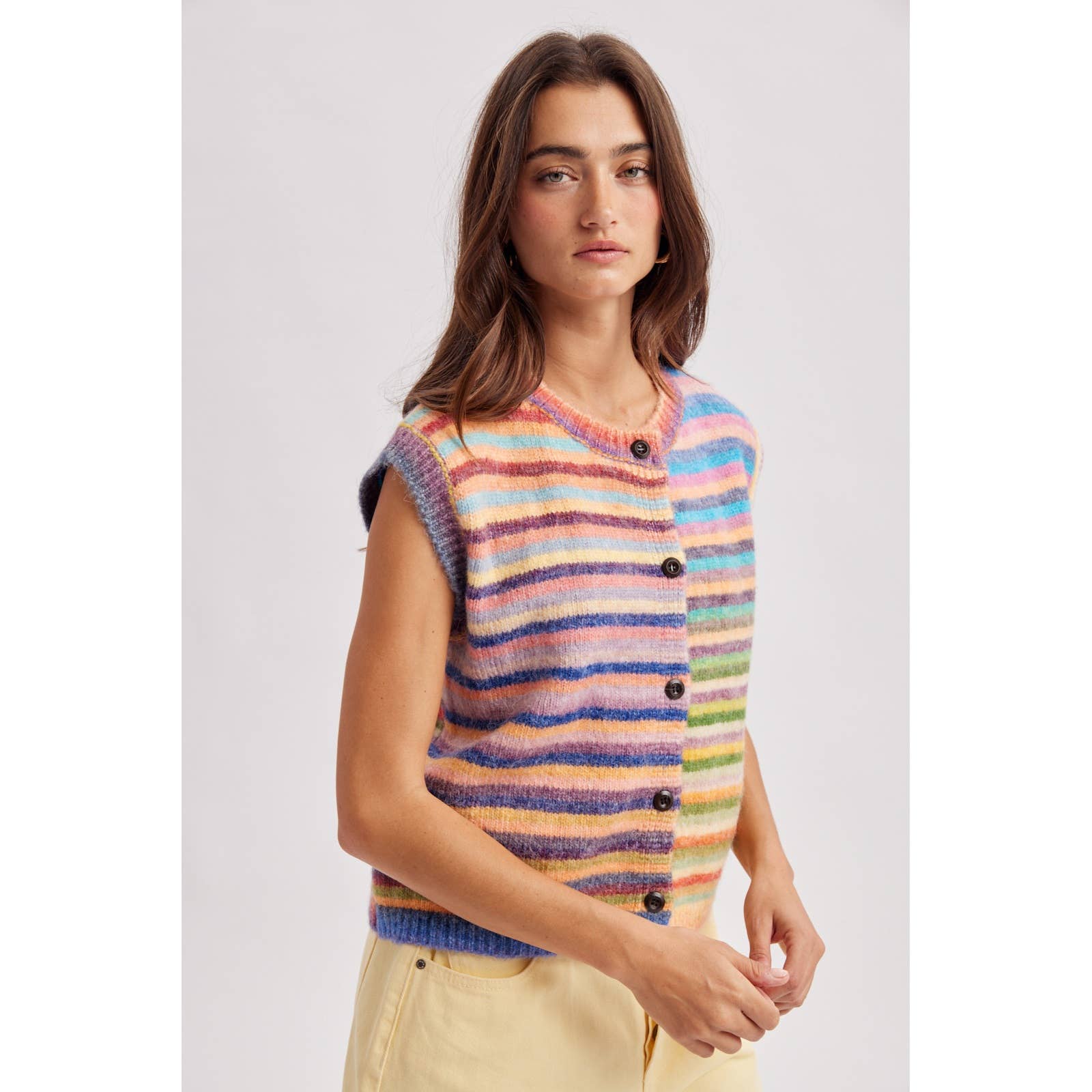 Rainbow Stripe Sweater Top