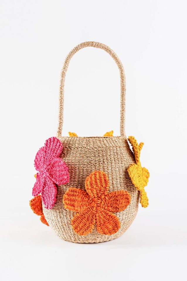 Paradiso Bag in "Noon", Handwoven Beach Bucket Bag