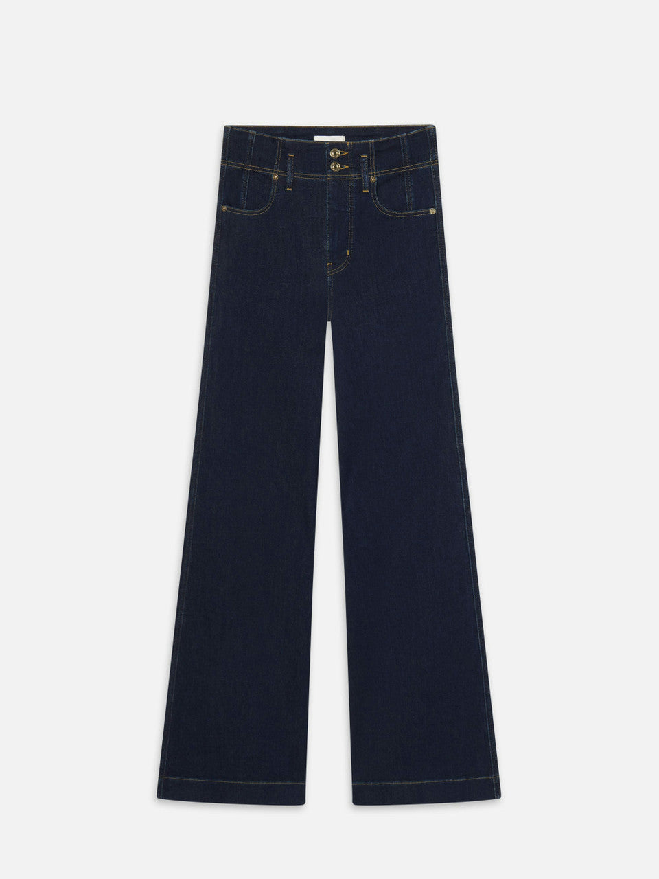 The Seamed Wide Trouser in Rinse