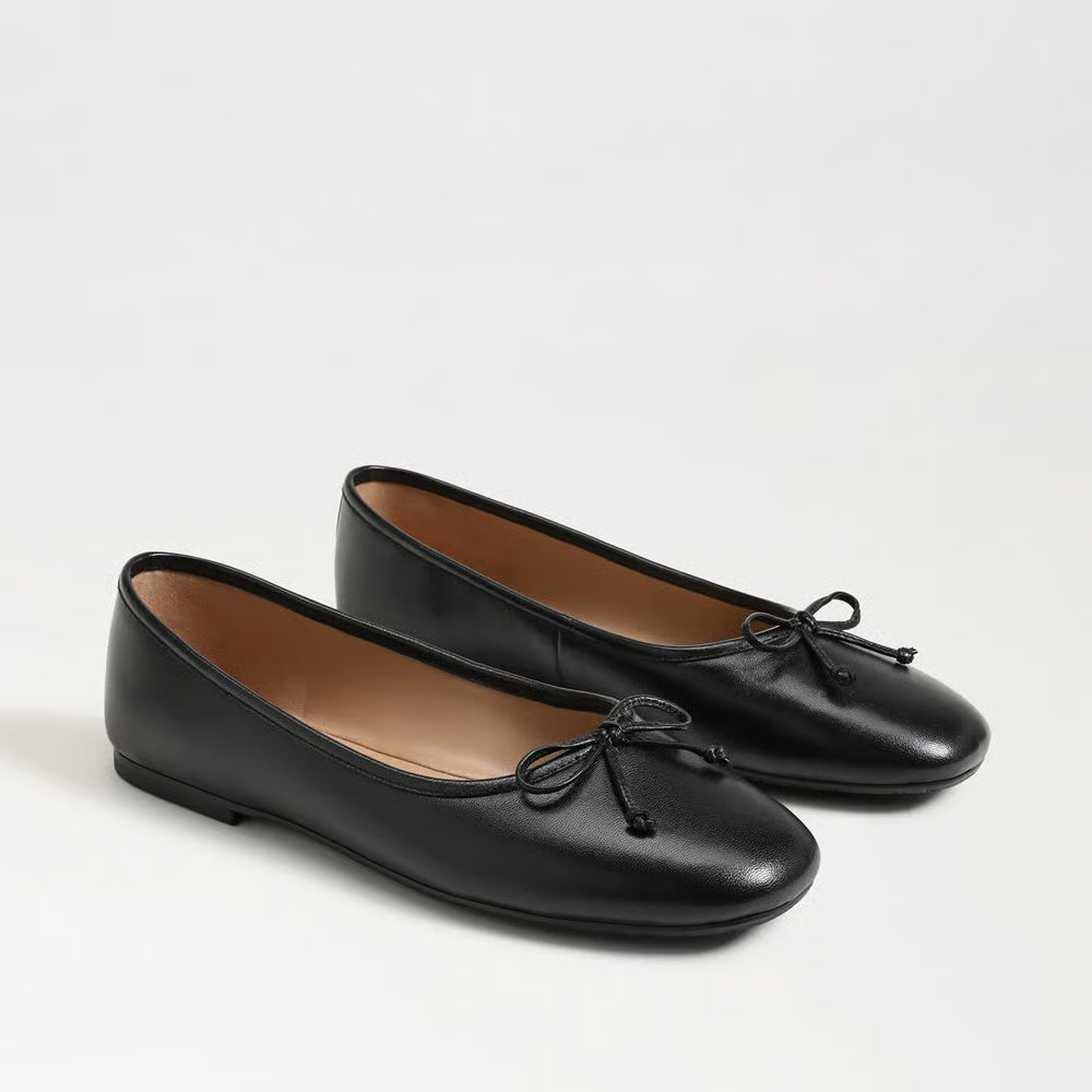 Alie Ballet Flat in Black Leather