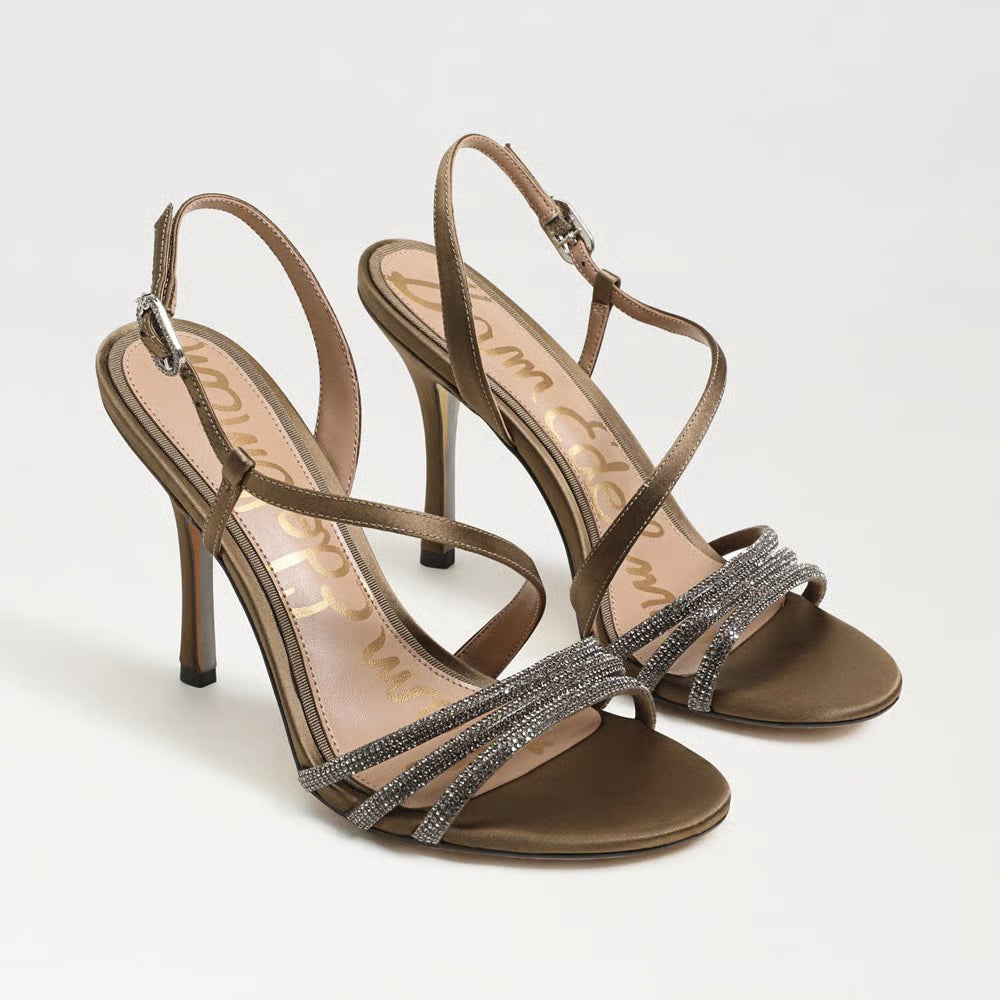 Charli Glam Stiletto Sandal in Silver Sage