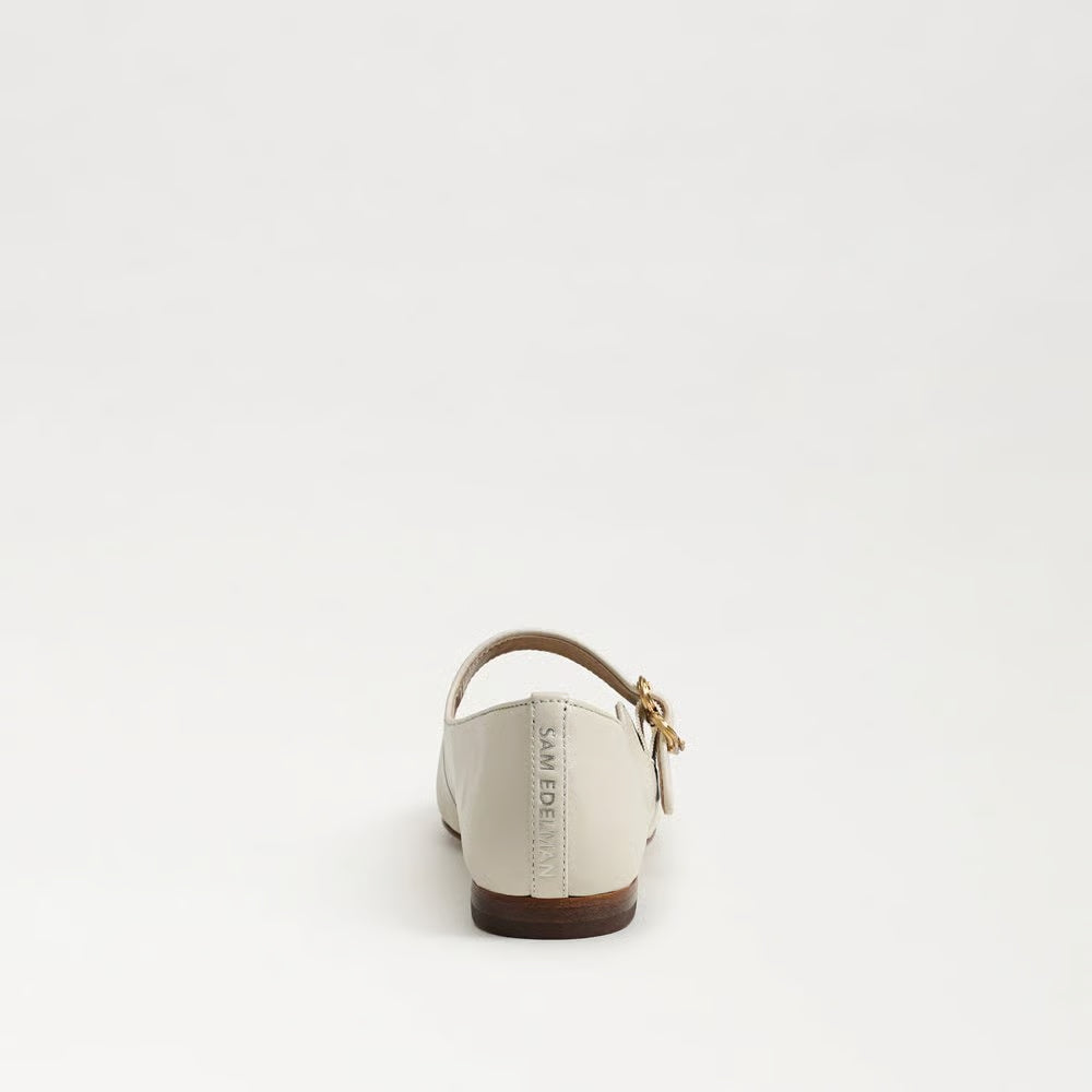 Michaela Mary Jane Flat in Bright White