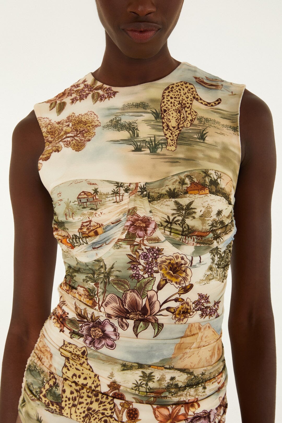 Toile De Rio Winter White Sleeveless Blouse