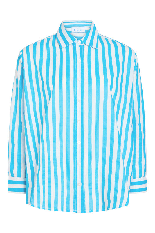 Boyfriend Shirt, Seaside Stripes