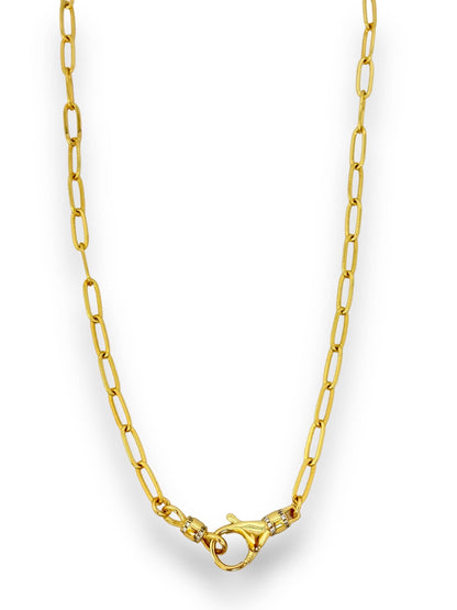 Gold Medium Paperclip Chain - Interchangeable Charms